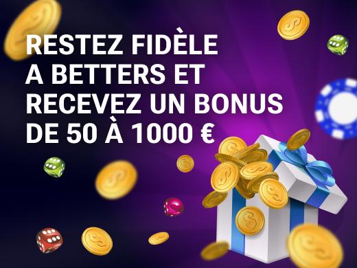 Obtenez un bonus de 50€ à 1000€